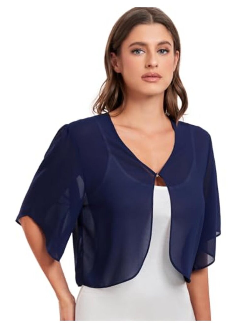 Chiffon Shrug Lightweight Short Sleeve Bolero Cardigan